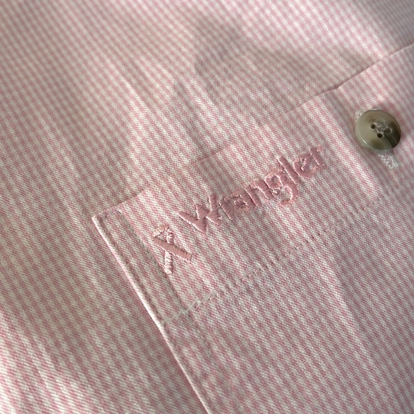 Wrangler Western Shirts / men’s / pink ribbon /sizeM - Picture 5 of 6